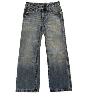 Preppy Polo Ralph Lauren Toddler Jeans Boys 4/4T Blue Distress Adjustable Waist